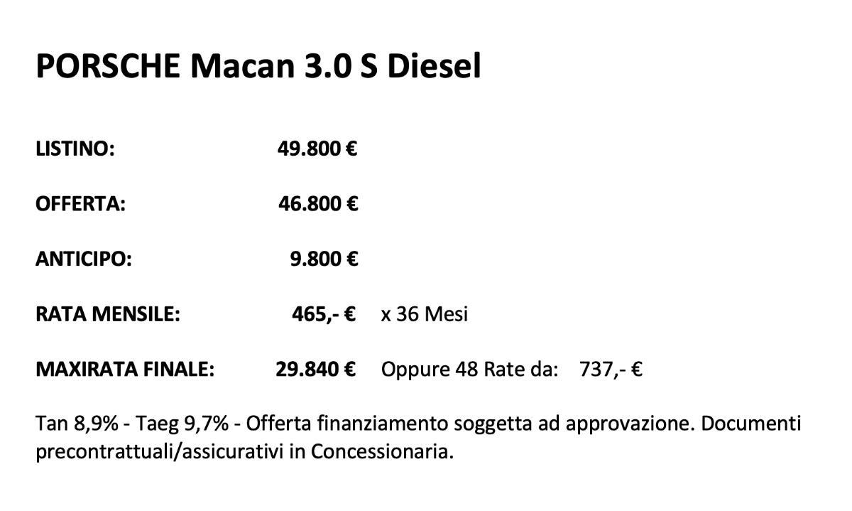 PORSCHE Macan 3.0 S Diesel