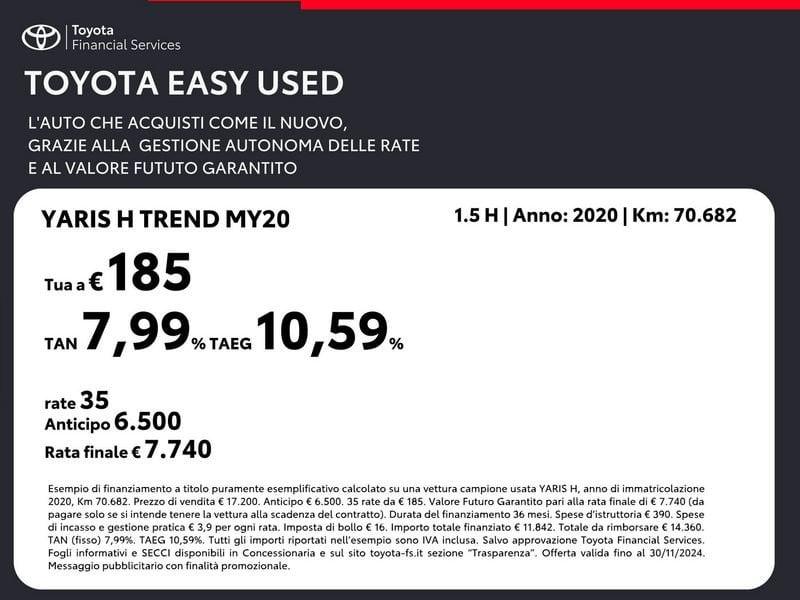 Toyota Yaris 1.5 Hybrid 5 porte Trend