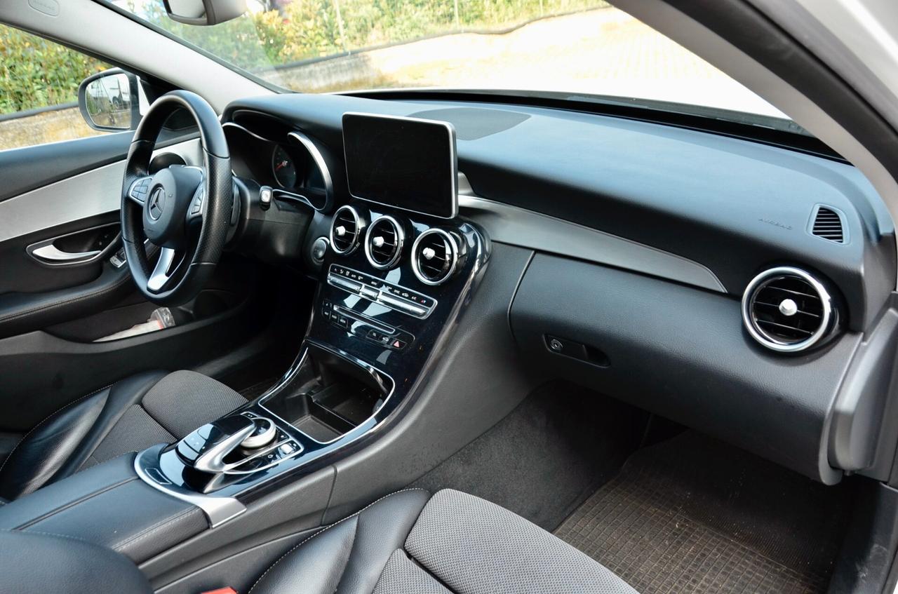 MERCEDES-BENZ C220d SW PREMIUM 170cv AUTO, UFF ITALIANA, EURO 6B, FULL LED, NAVI, PELLE, PERMUTE