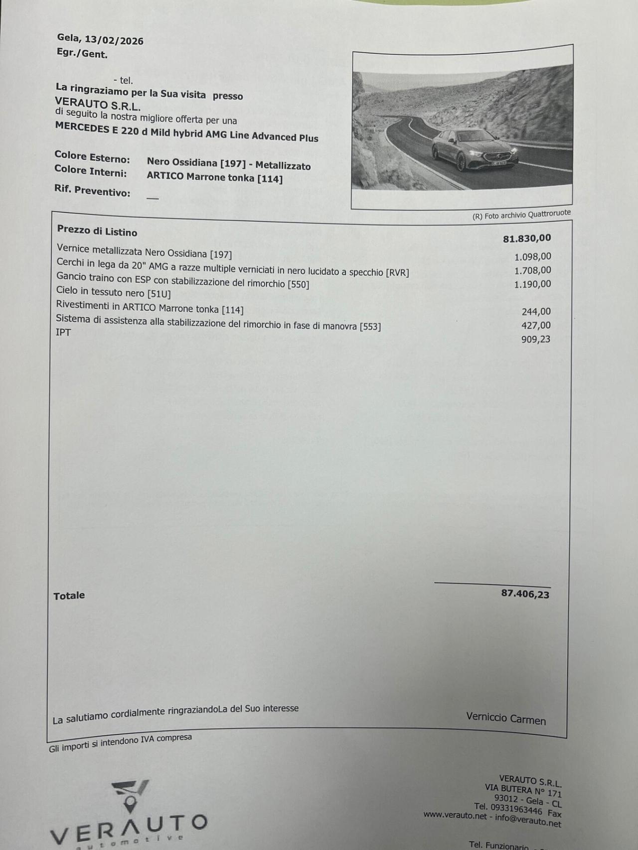 Mercedes-benz E 220 d Mild hybrid AMG Line Advanced Plus possibilità noleggio no scoring