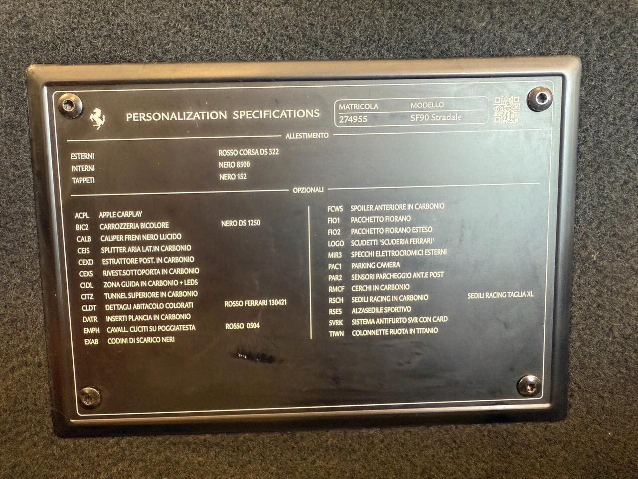 Ferrari SF90 Stradale ASSETTO FIORANO ESTESO