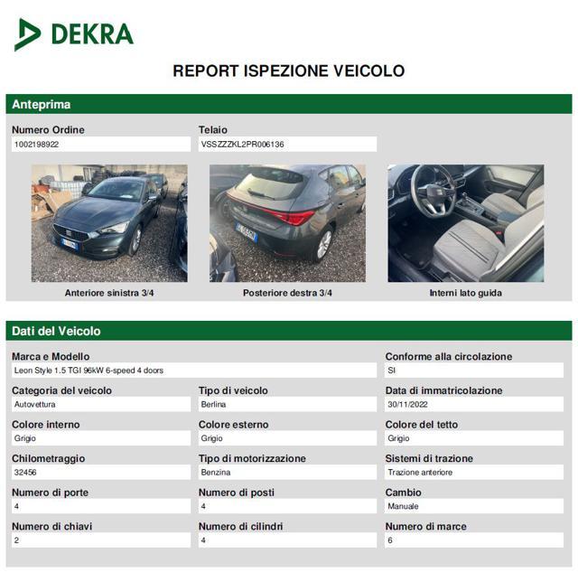 SEAT Leon 1.5 TGI DSG Style