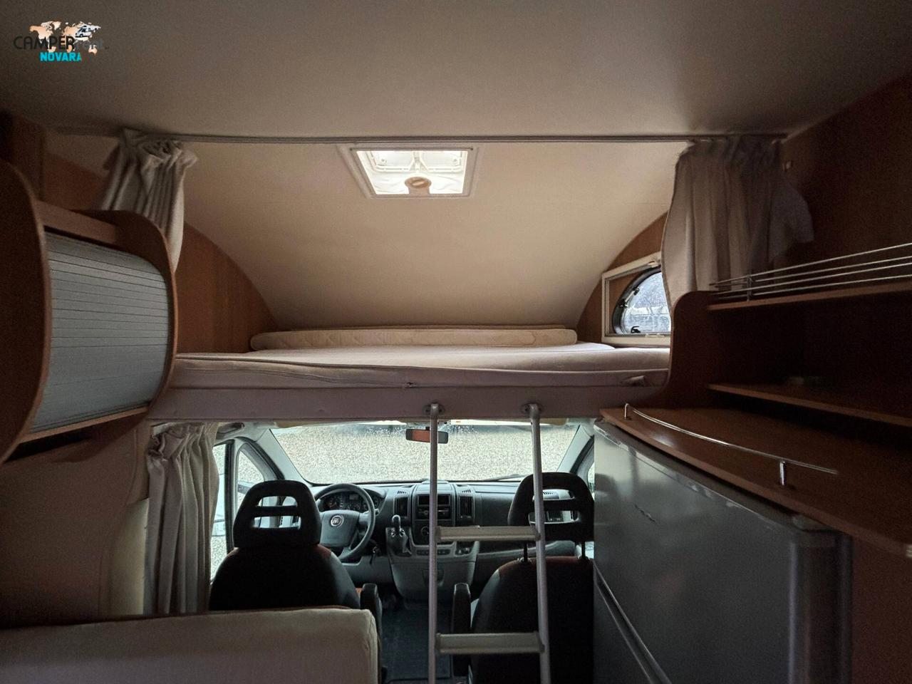 PLA PLASY 65 by GIOTTI LINE- mansardato con letti a castello in coda e garage a volume variabile