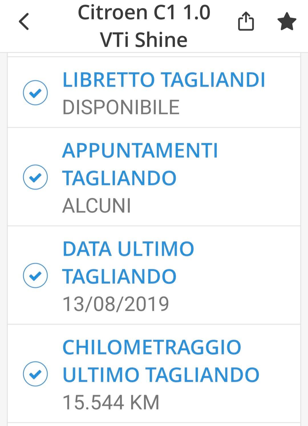Citroen C1 VTi 68 5 porte Shine GARAN. 12 MESI