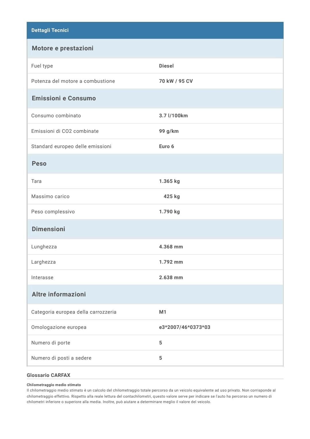 Fiat Tipo 1.3 Mjt S&S 5 porte Lounge