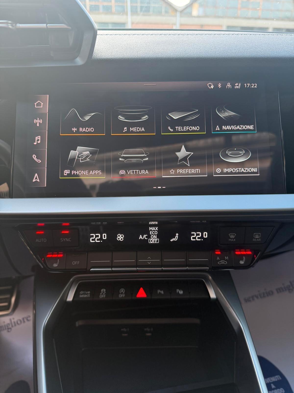 Audi A3 SPB 35 TDI S tronic line edition TETTO APRIBILE INTERNI PELLE E ALCANTARA S-LINE