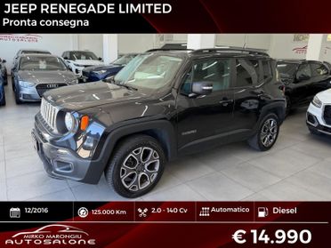 Jeep Renegade 2.0 Mjt 140CV 4WD Limited FINANZIABILE