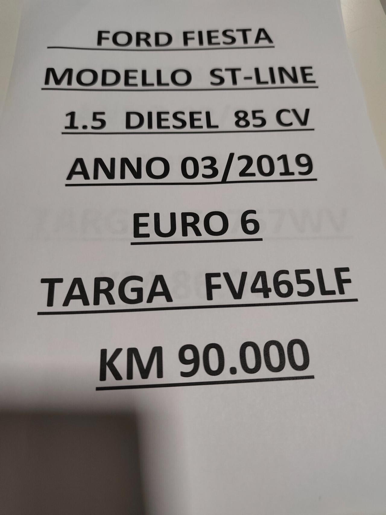 Ford Fiesta 1.5 TDCI EcoBlue ST-Line