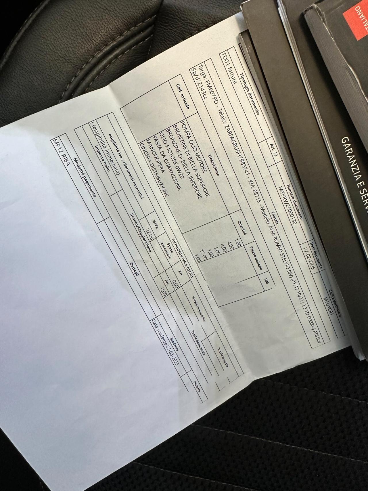 Alfa Romeo Stelvio 2.2 Turbodiesel 180 CV AT8 RWD Executive DISTRIBUZIONE OK