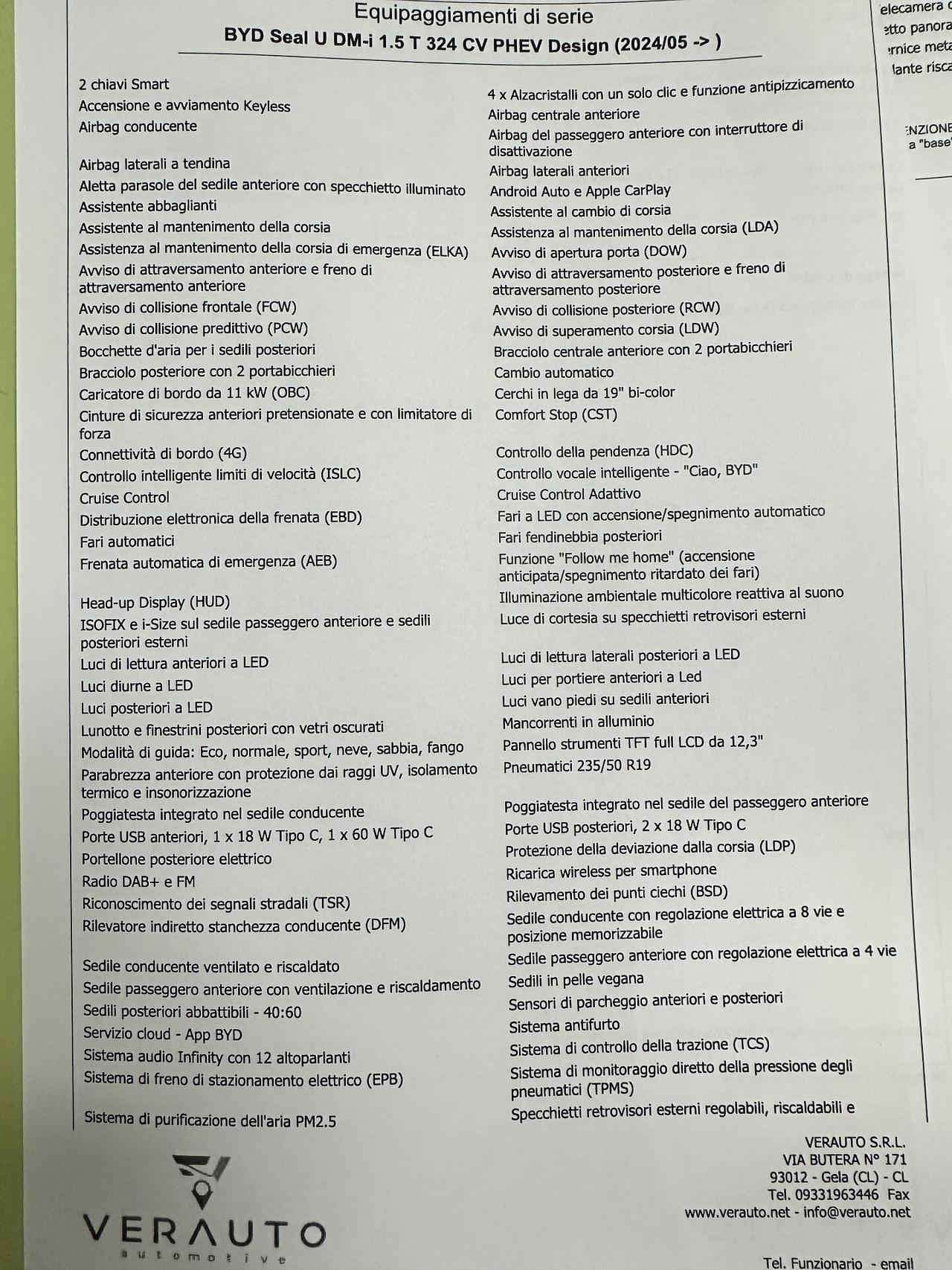 BYD Seal U 1.5 Design OFFERTA T-STOCK PREZZO IMPERDIBILE