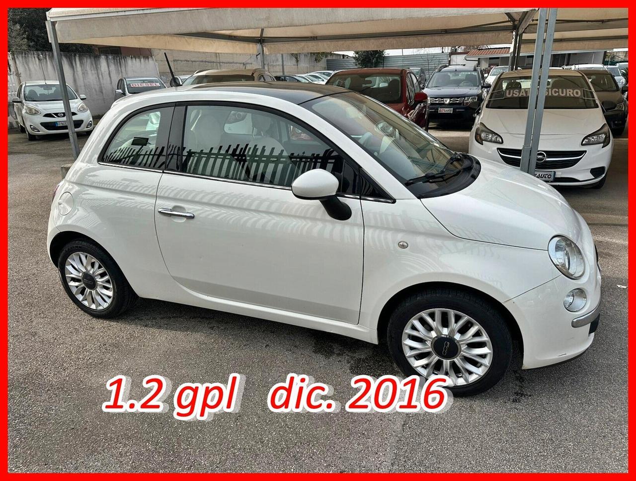 Fiat 500 1.2 GPL con veglia digitale 12/2016