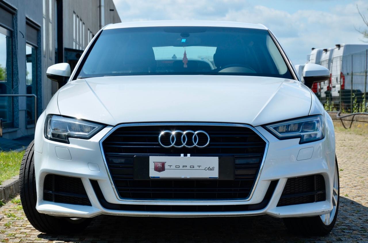 AUDI A3 SPORTBACK 30 1.6 TDI S-LINE EDITION 116cv S-TRONIC, EURO 6D, UFF ITALIANA, FULL LED, NAVI, SUBWOOFER, PERMUTE
