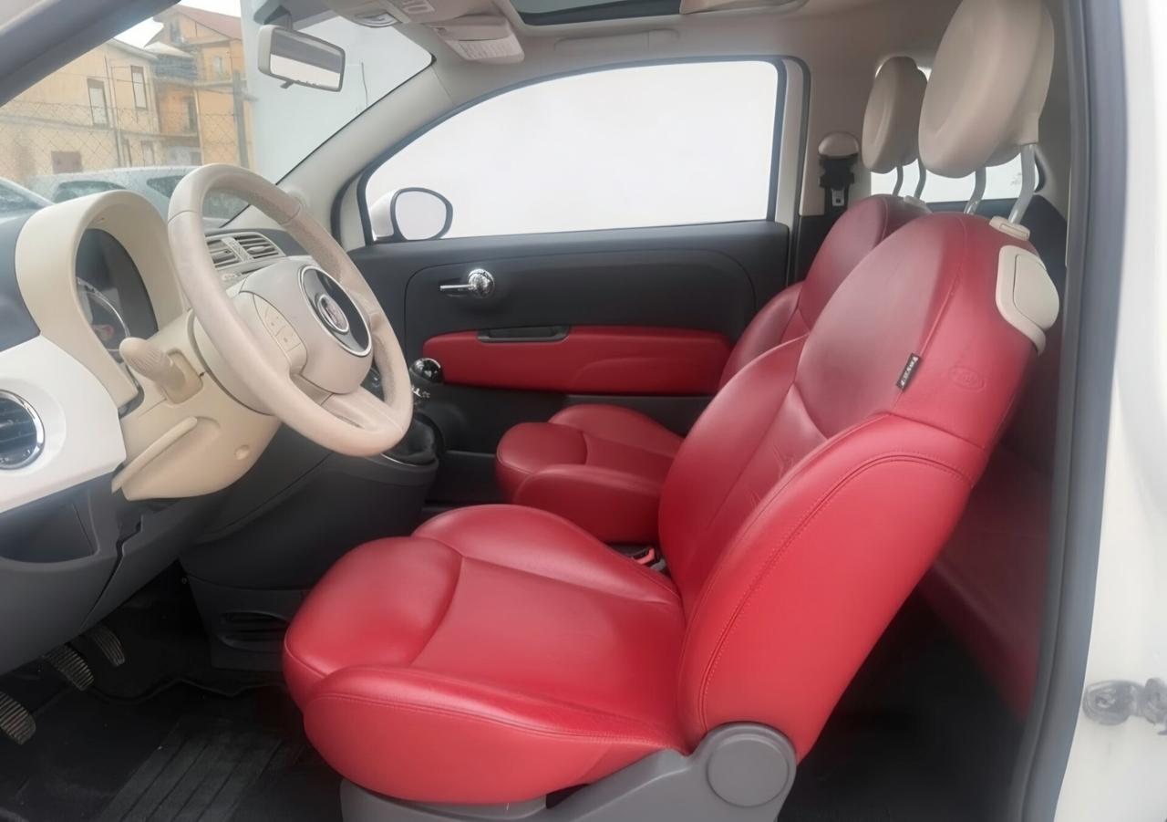 Fiat 500 1.2 Lounge *Pelle*Tetto*bianco perla