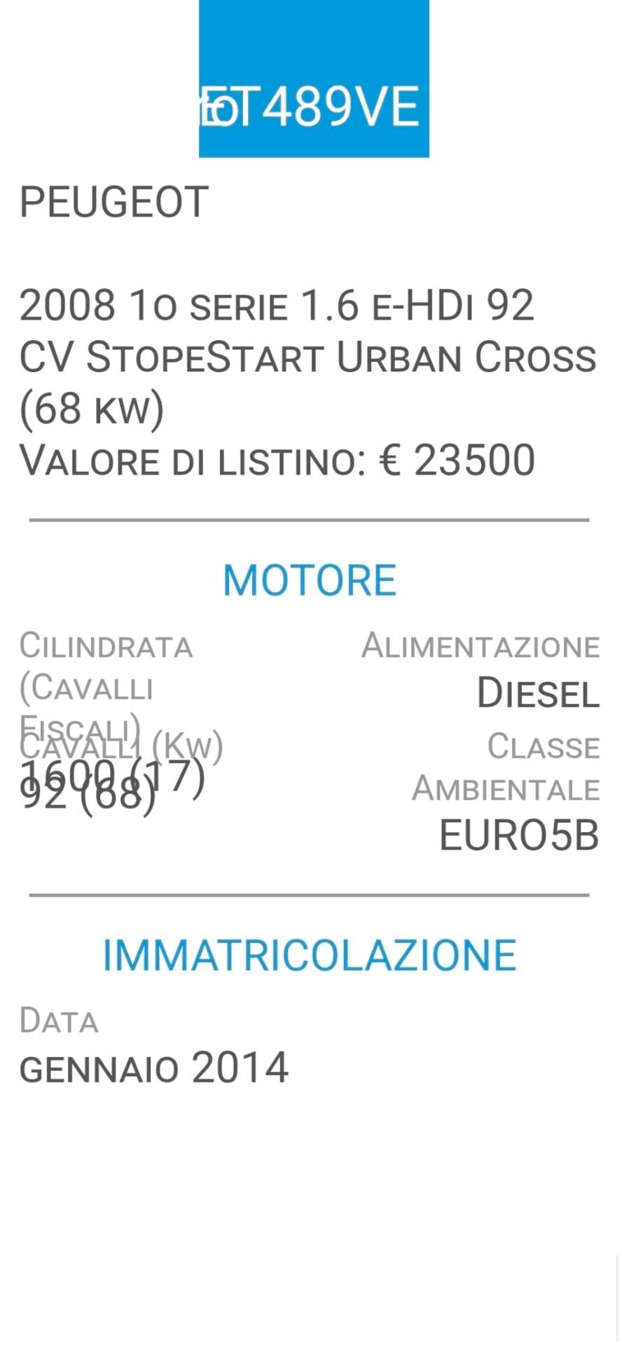 PEUGEOT 2008 1,6 HDI-TETTO PANORAMICO-3 REVISIONI