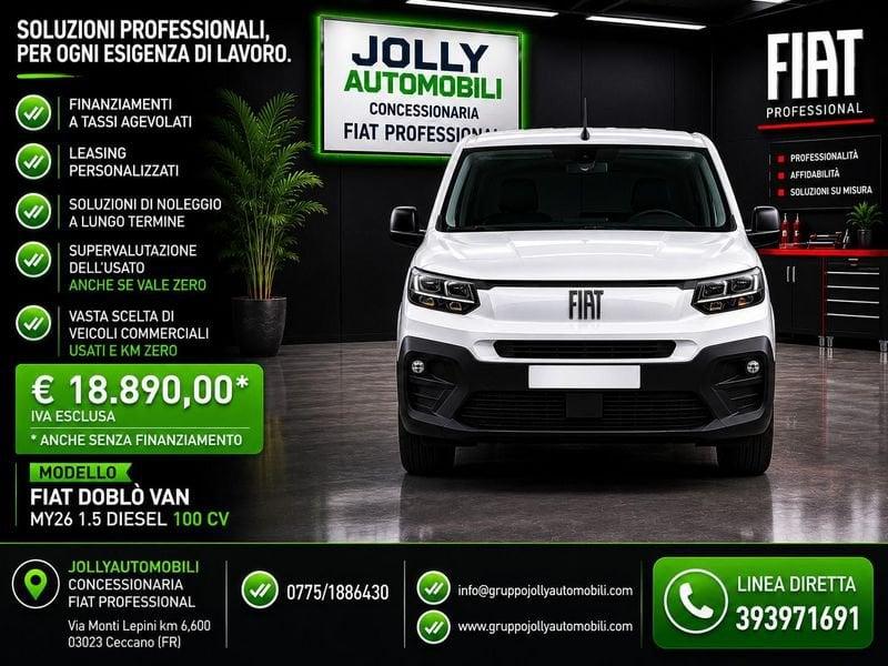 FIAT Doblò Van 1.5 diesel 100 cv prezzo iva 22% esclusa