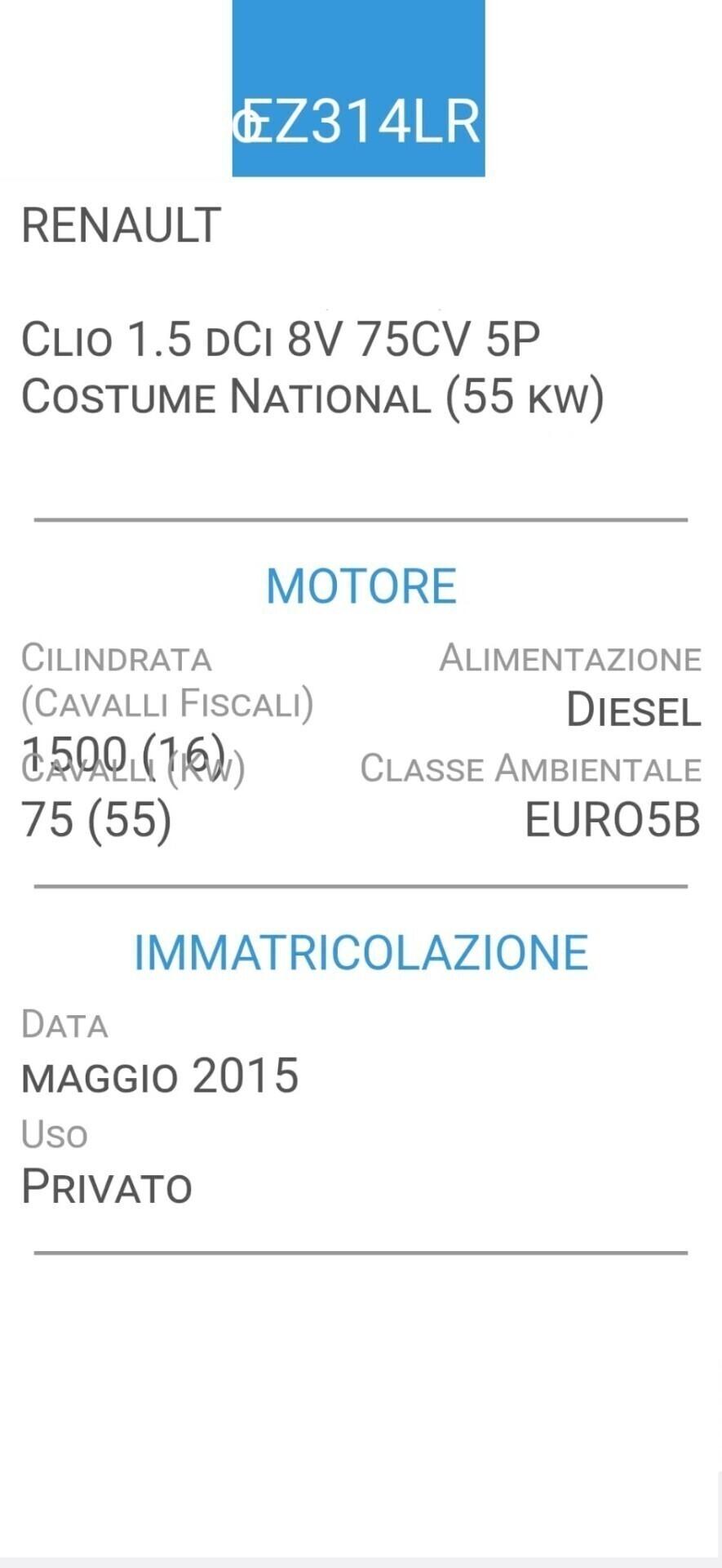 RENAULT Clio 1.5 dCi-UNICA PROPRIETA-3 REVISIONI