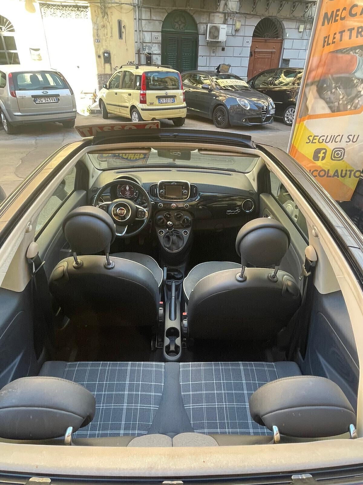 Fiat 500 Cabrio 1.2 lounge FINANZIABILE NEOPATENTATI