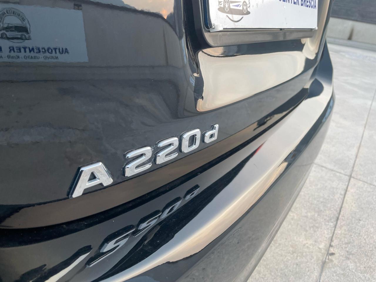 MERCEDES CLASSE A 220D 190CV EURO6 UNICO PROPRIETARIO
