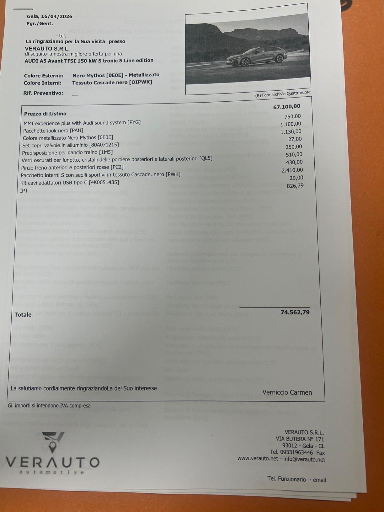 Audi A5 TFSI 204CV S tronic Line edition - possibilità noleggio no scoring