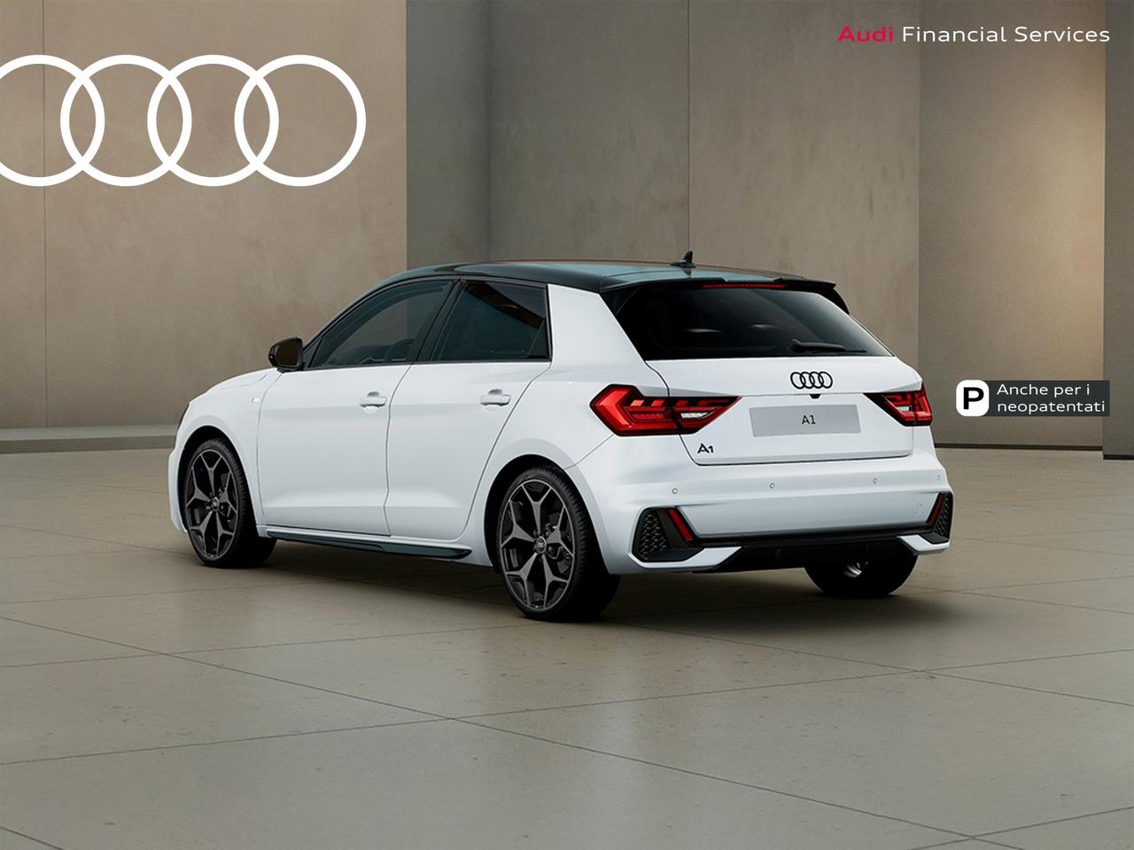 Audi A1 sportback 30 1.0 tfsi identity black 116cv s-tronic