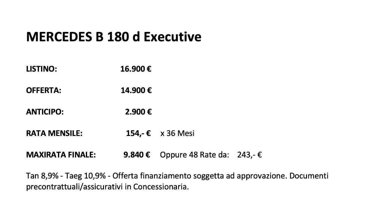 MERCEDES B 180 d Executive Uni.Proprietario