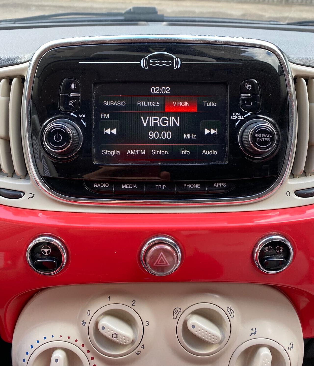 Fiat 500 1.2 GPL 69cv “Lounge” -ROSSO CORALLO