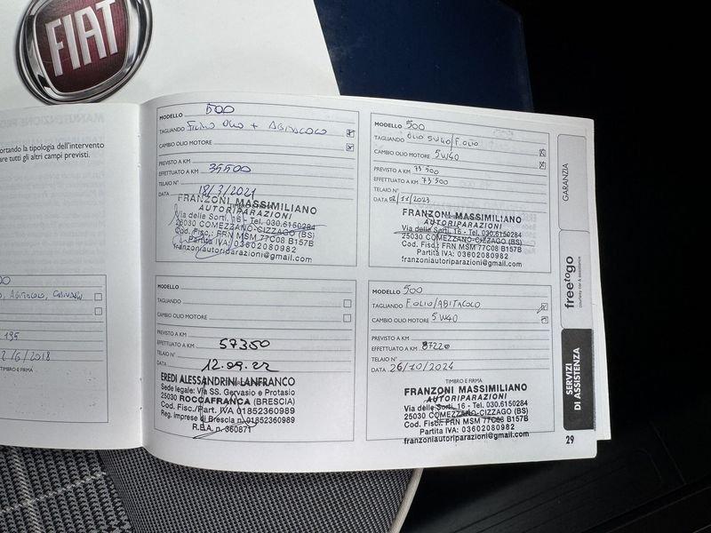 FIAT 500 1.2 Lounge 69cv TETTO APRIBILE NAVI SENSORI