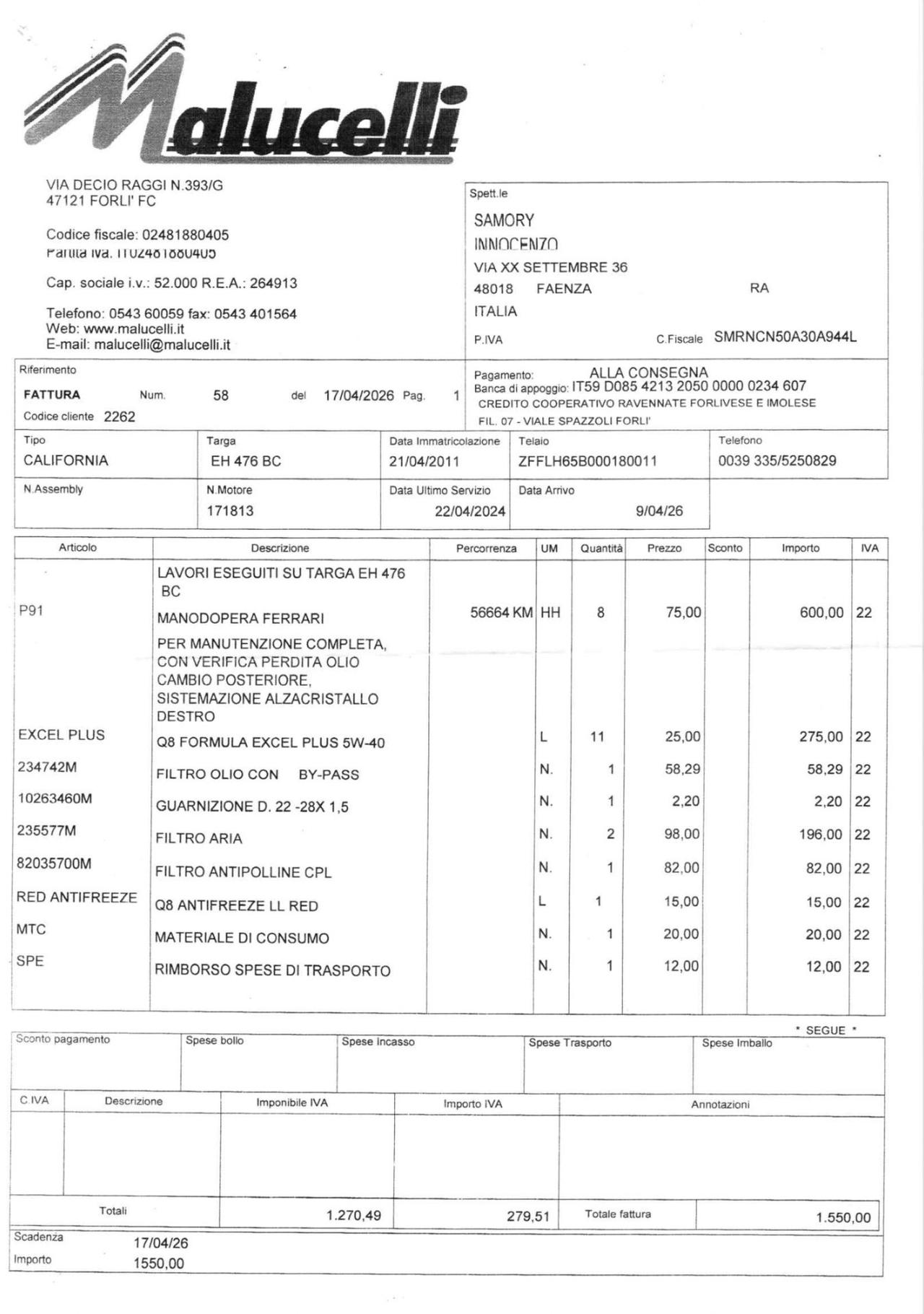 Ferrari California DCT- LEGGERE LA DESCRIZIONE !!