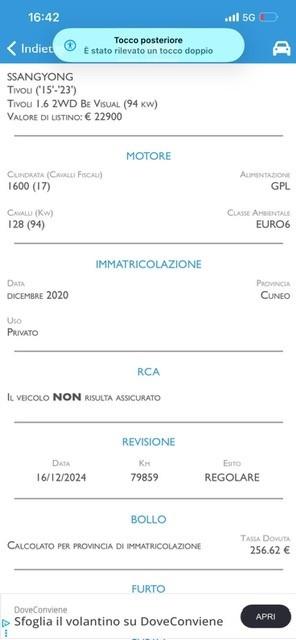 Ssangyong Tivoli 1.2 GDI Turbo 2WD Bi-fuel GPL Connect