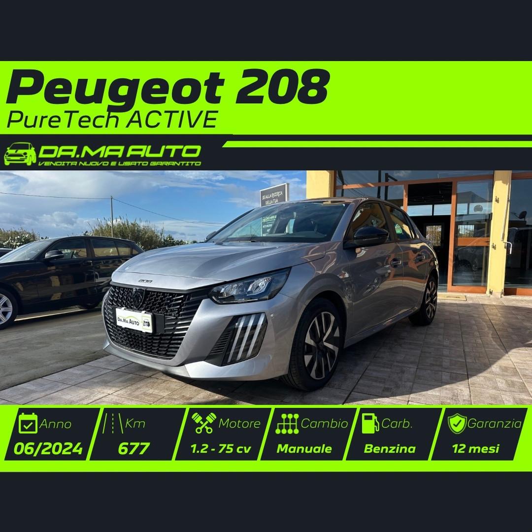 Peugeot 208 PureTech 75 S&S 5 p. Active KM 677 - 06/2024