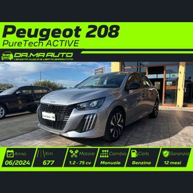 Peugeot 208 PureTech 75 S&S 5 p. Active KM 677 - 06/2024