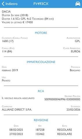 Dacia Duster 1.6 sce Essential Gpl 4x2 114cv