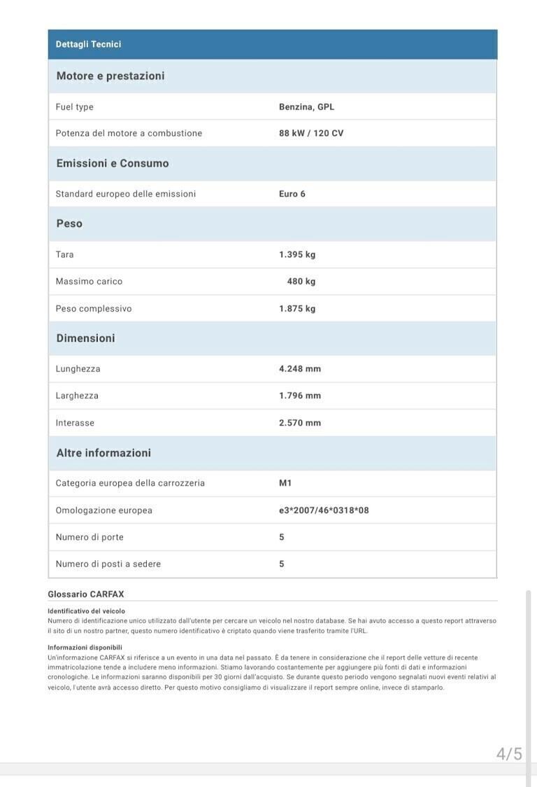 Fiat 500X 1.4 T-Jet 120 CV GPL Lounge