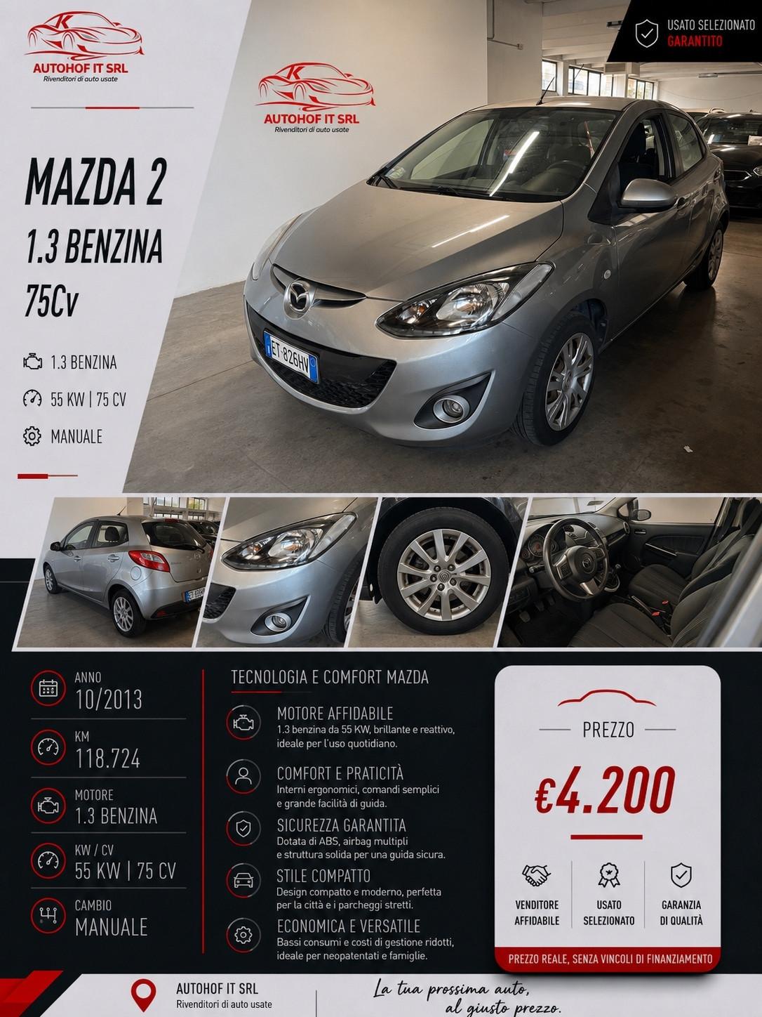 Mazda 2 1.3 16V BENZINA |OK NEOPATENTATI|