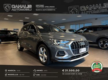 Audi Q3 35 TDI 150CV S tronic Advanced 2022 AZIENDALE