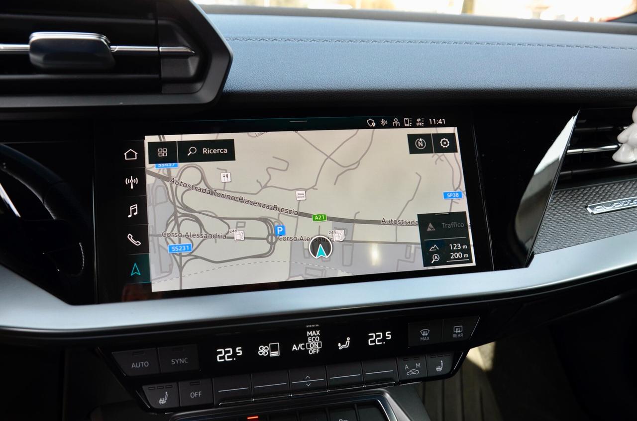 AUDI S3 SPORTBACK 2.0 TFSI QUATTRO 310cv S-TRONIC, FULL OPTIONAL, TETTO, MATRIX, SCARICO, HARMAN & KARDON, SEDILI ELETTRICI, 19", PERMUTE