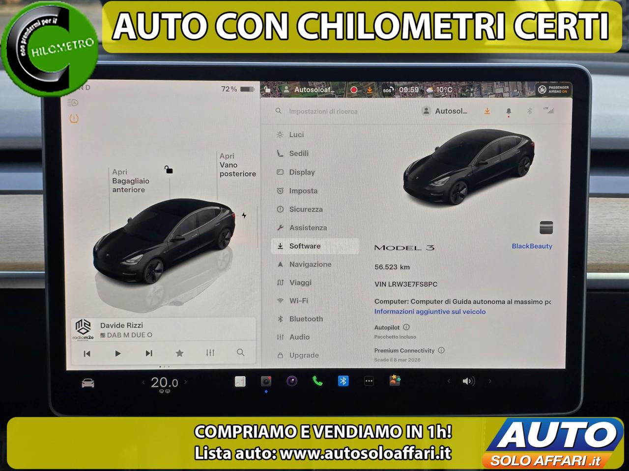 Tesla Model 3 STANDARD RWD PLUS 2023 56.000KM GARANZIA TESLA 2031