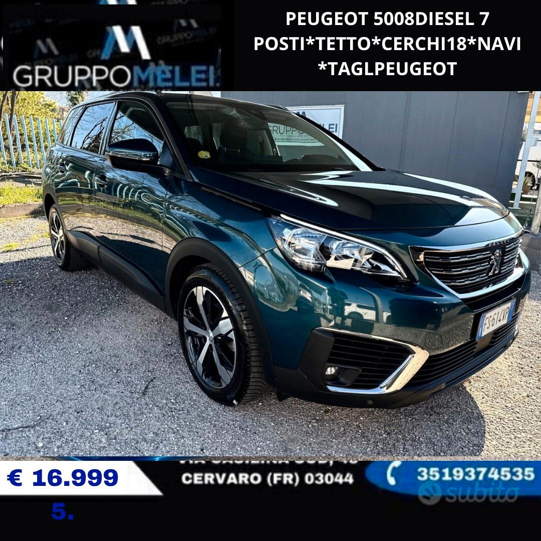 PEUGEOT 5008DIESEL 7 POSTI*TETTO*CERCHI18*NAVI*TAGLPEUGEOT