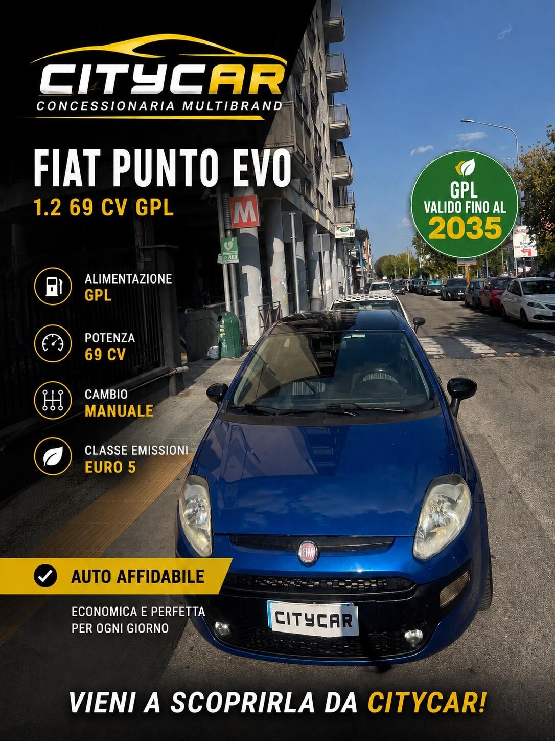 Fiat Punto Evo 1.2 70 cv GPL Bicolore Dynamic