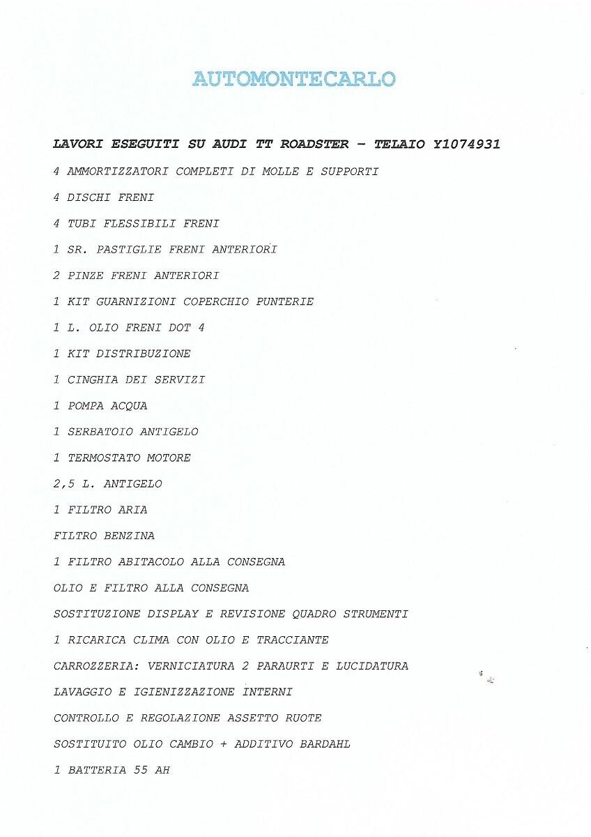 Audi TT Roadster 1.8 T 20V 179 CV cat