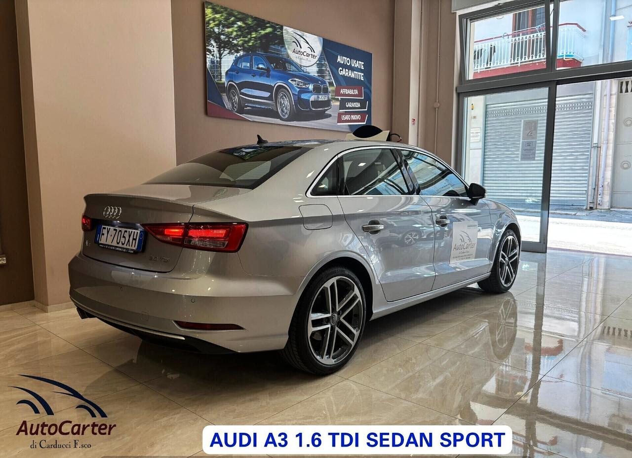 Audi A3 Sedan 1.6 TDI SOLO 62MILA KM **PERFETTA**