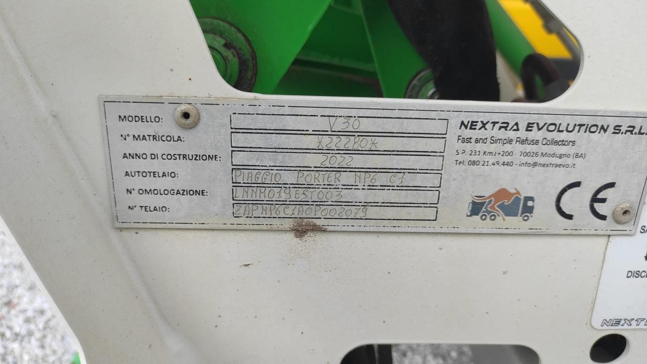 Piaggio Porter NP6 Chas 265 SR LPG Gpl Iva Compresa