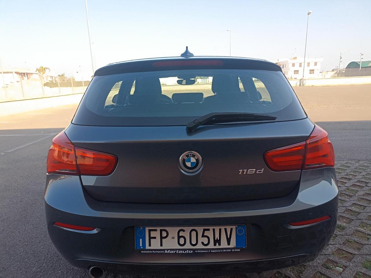 BMW SERIE 1 DIESEL 150cv MANUALE 05/2018 KM120.000 LED/NAV/SENS ANT/ POST