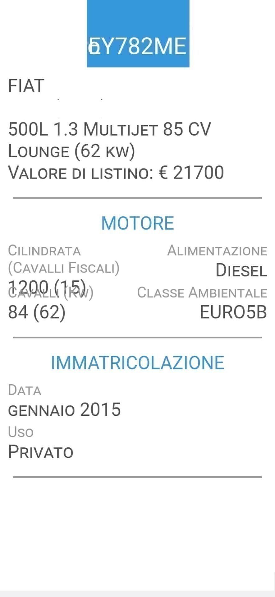 FIAT 500L 1,3 M.JET-UNICO PROPR-FOTO 4 REVISIONI