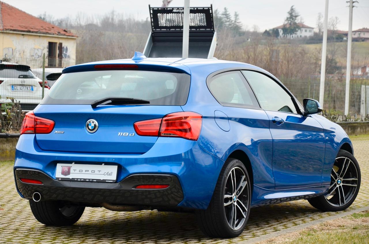 BMW 118d XDRIVE MSPORT 150cv 3p, UFF ITALIANA, SERVICE BMW, EURO 6C, FARI FULL LED, NAVI, PELLE, PERMUTE