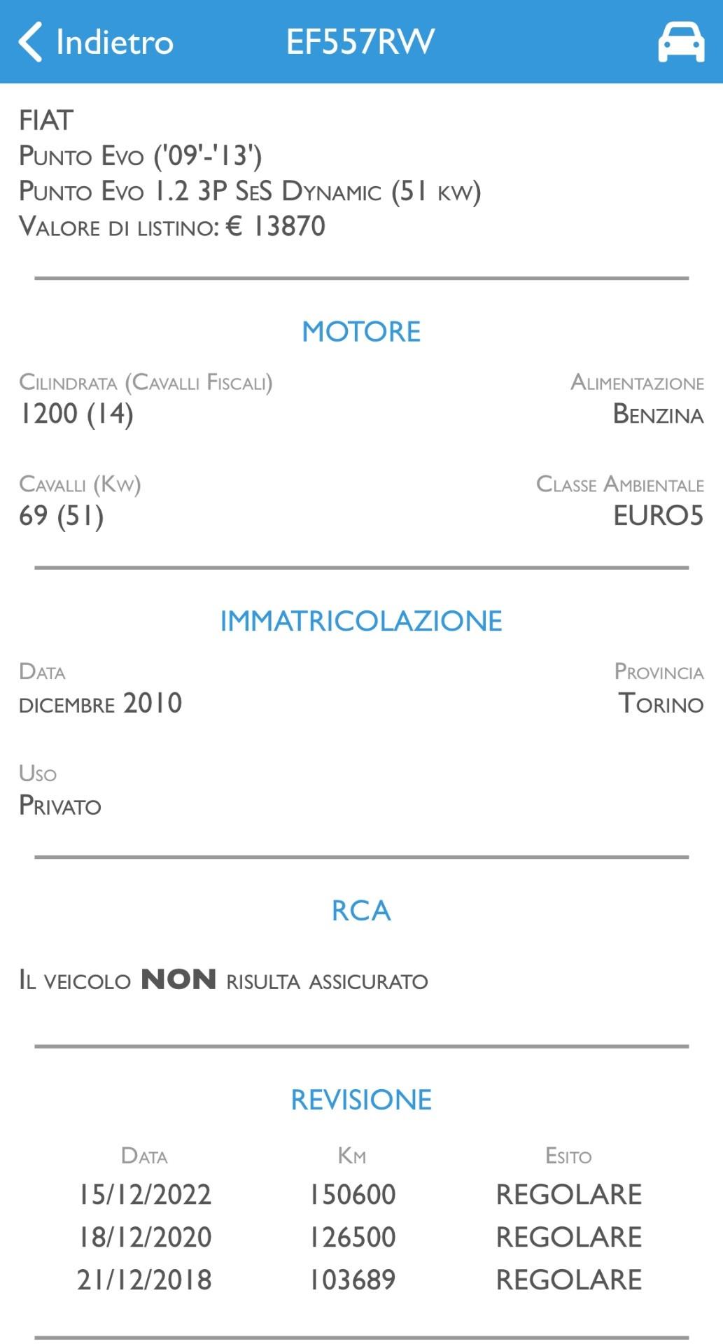 Punto Evo 1.2 3 porte S&S Dynamic *Prezzo promo*