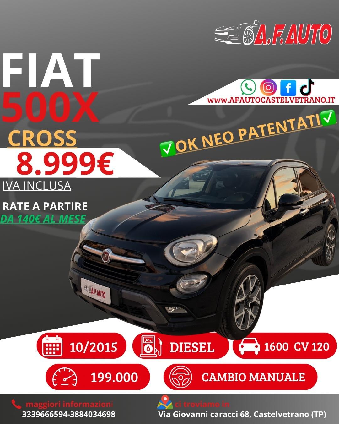 Fiat 500X 1.6 MultiJet 120 CV Cross