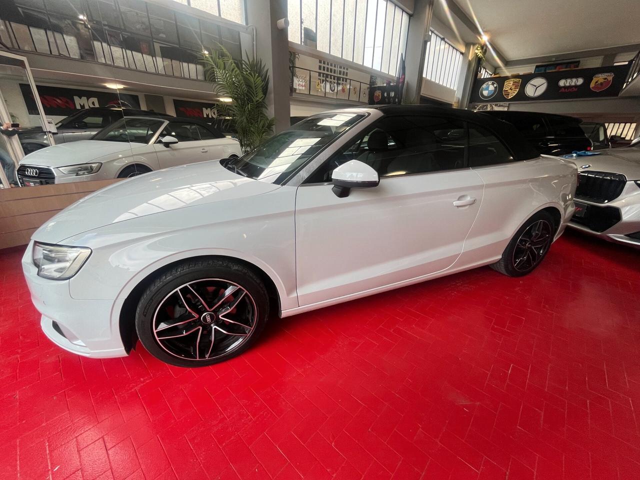 AUDI A3 CABRIO 1.6 TDI 116 CV SPORT NAVI CERCHI DA 18 CAMBIO 6 SPEED KM CERTIFICATI LUCI AMBIENTE OK NEOPATENTATI