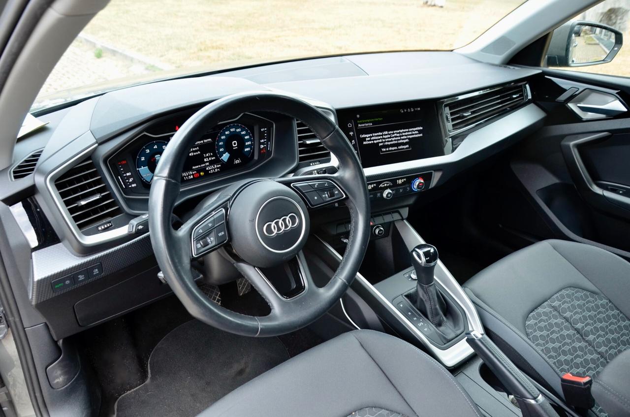 AUDI A1 SPB 30 1.0 TFSI S LINE IDENTITY BLACK 110cv S-TRONIC, GARANZIA AUDI, EURO 6D, UFF ITALIANA, SERVICE AUDI, FULL LED, APPLE ANDROID, PERMUTE