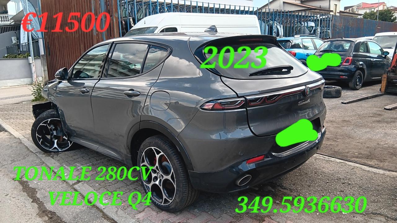 Alfa Romeo Tonale 1.3 280 CV PHEV AT6 Q4 Veloce incidentata sinistrata mondialcars